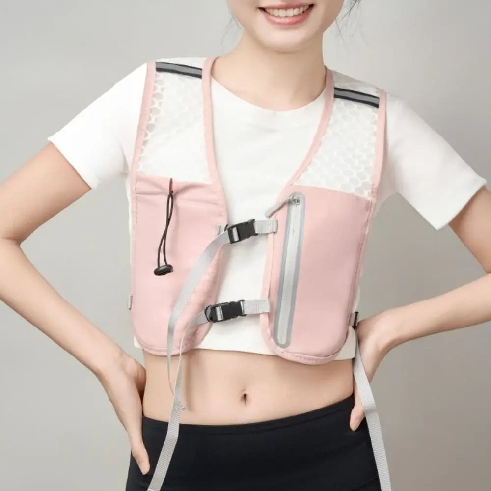 Breathable Hydration Running Vest Non-Slip Reflective Design Bladder Chest Pack Lightweight Convenient Hydration Vest Sport Bag