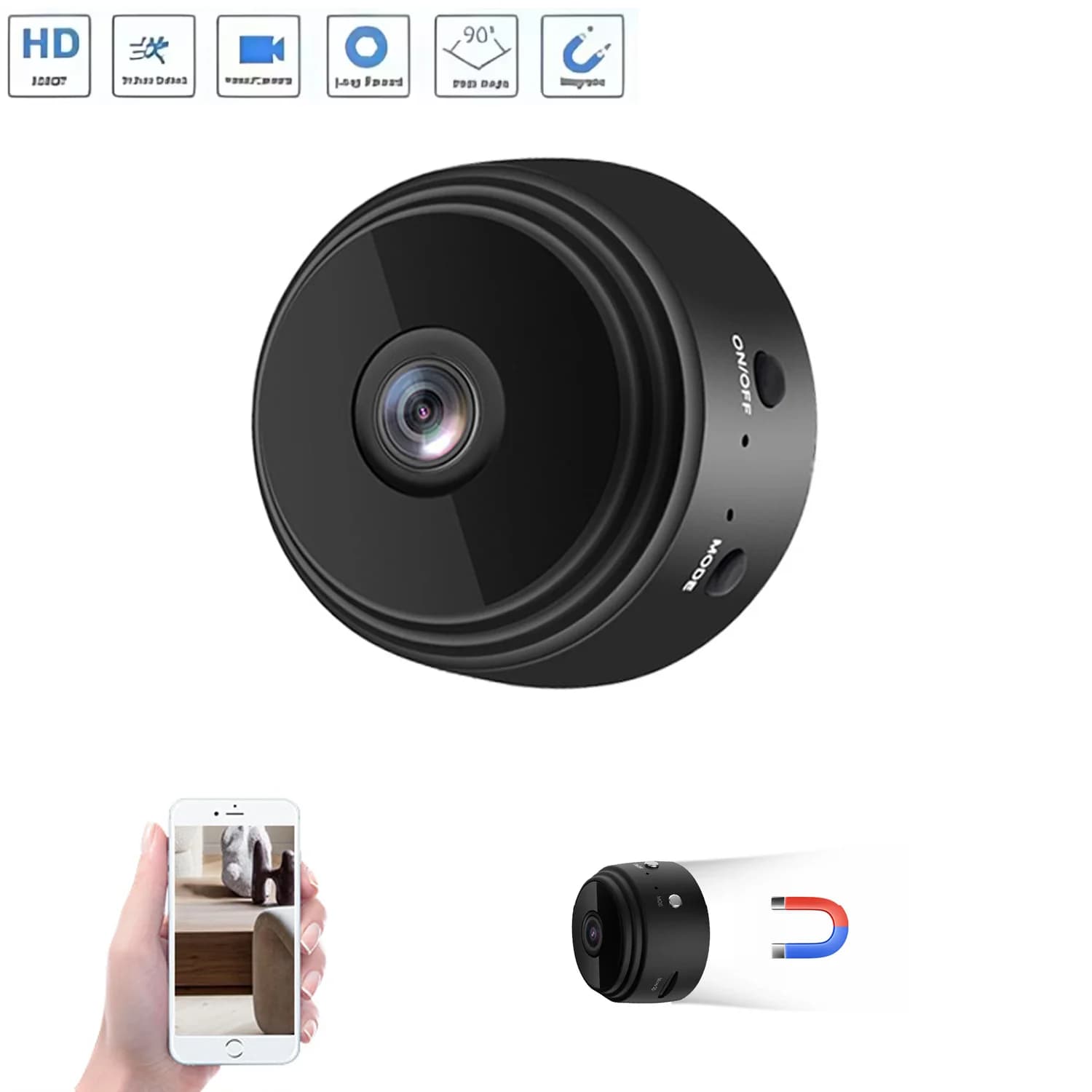 Telecamera wireless A9 WiFi Baby Room Monitor Smart Home Antifurto APP remota Videoregistratore vocale Telecamera IP HD 960P per ios Android