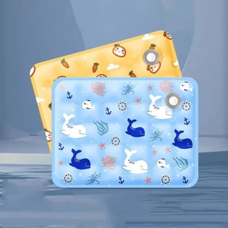 Refrigerating Mat for Domestic Animals, Gel Refrigerant Mat with Addable Water, Portable Refrigerant Bearing and Resistant for Small and Large Dogs