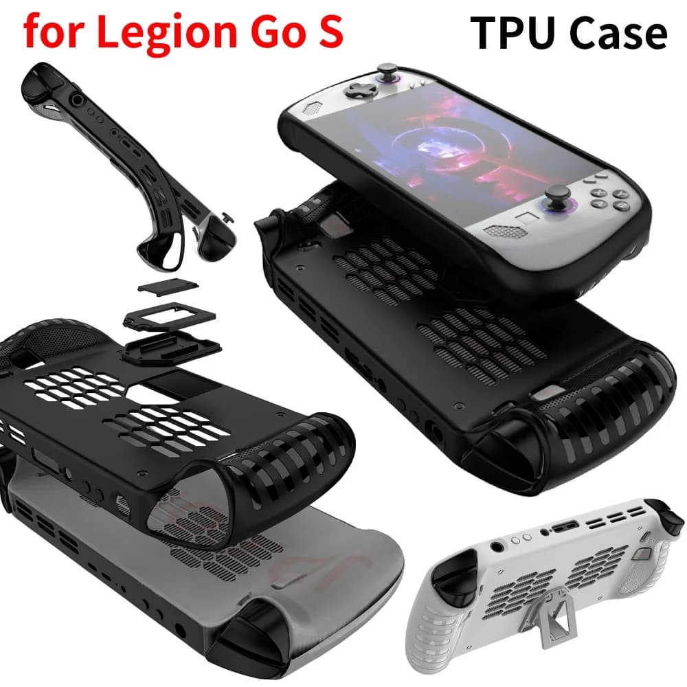 Custodia in TPU per Legion Go S Custodia protettiva completa antiurto portatile Custodia protettiva antigraffio Accessori per giochi ergonomici