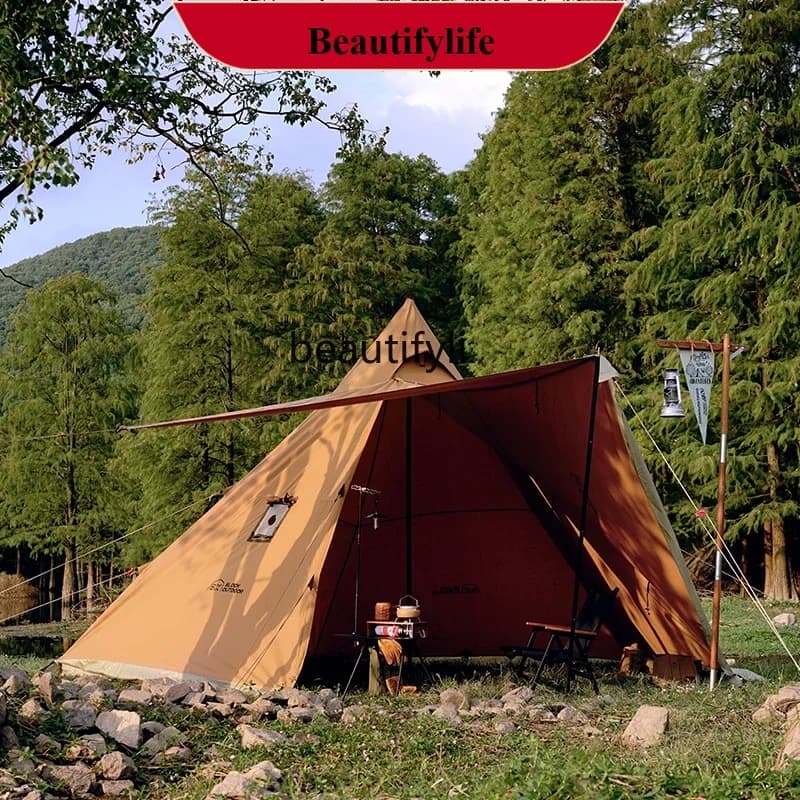 Outdoor camping tent Fire retardant winter wood stove H