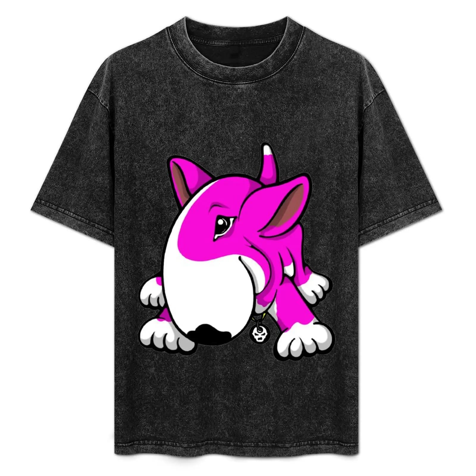 T-shirt rosa English Bull Terrier di Let's Play, t-shirt casual a maniche corte per tutti gli abbinamenti