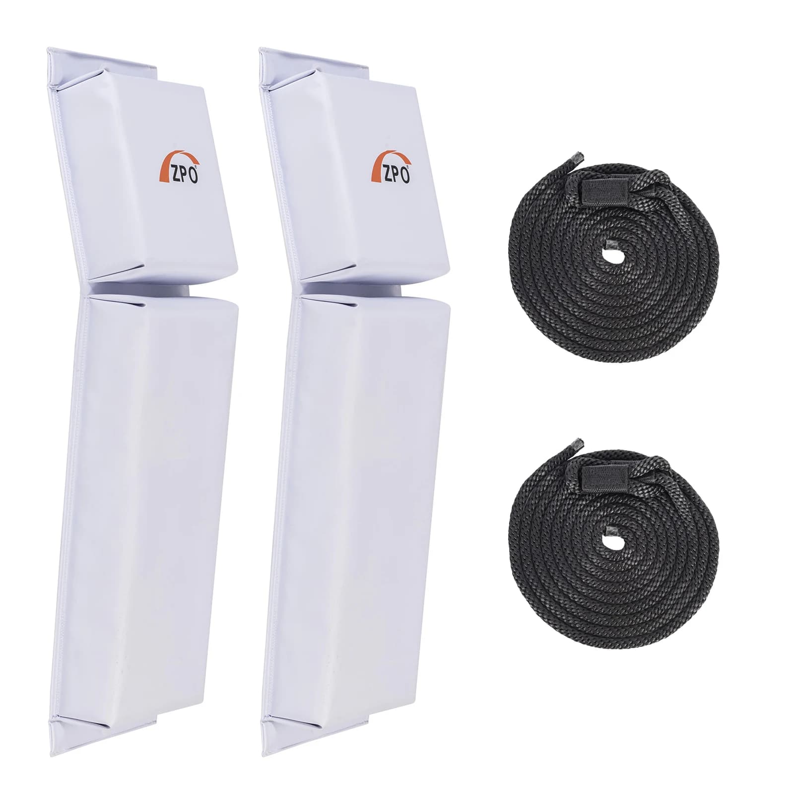 ZPO jet ski Boat Fender, Boat Bumpers for Docking, 2 Pack Boat Fenders with 2 Durable Ropes for Jet Ski, 24 x 6 x 2.5 inch