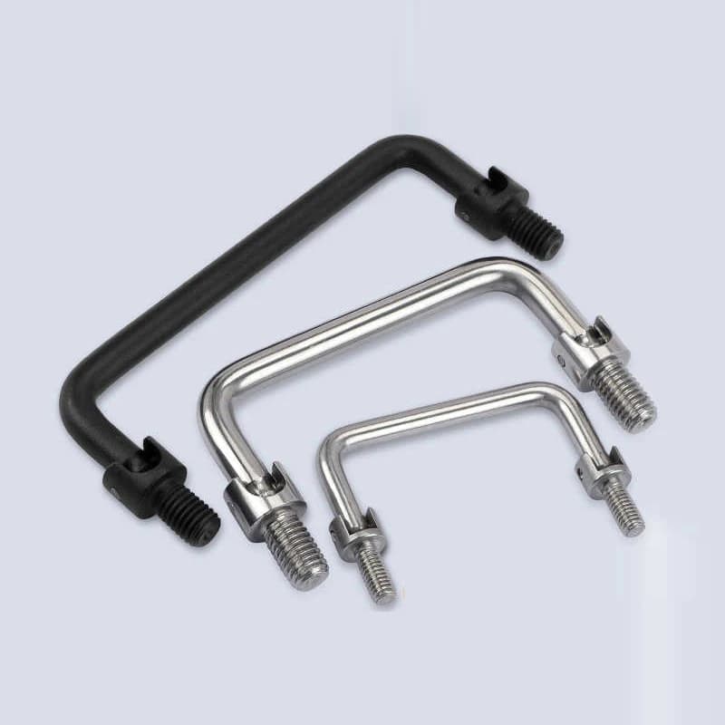 Maniglia Pieghevole a U in Acciaio Inox 304, Maniglia per Cassetto con Denti Esterni, Accessori Hardware Industriali