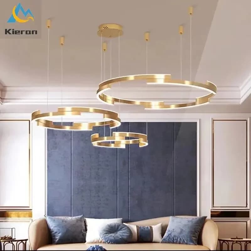 Nordico moderno semplice lampadario a LED sala da pranzo camera da letto studio hotel comodino lampade a sospensione soggiorno arredamento anello luci a sospensione
