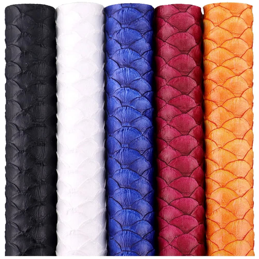 Big Scales Embossed Synthetic Faux PU Leather Fabric For DIY Sewing Shoes Handbags Bows CN408