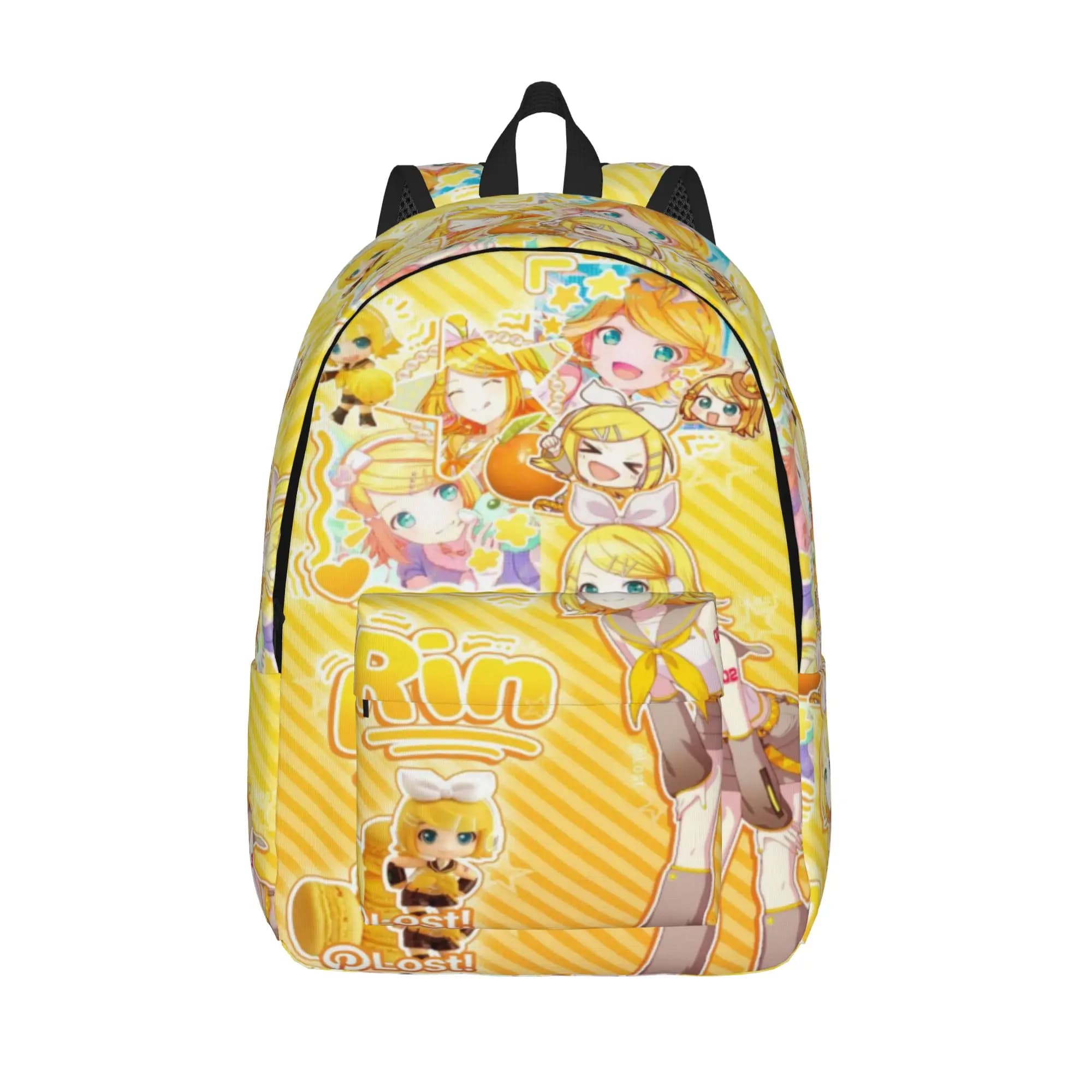 Kagamine Rin Len Fashion Backpack Gift High School Work Daypack for Men Women Laptop Computer Canvas Bags