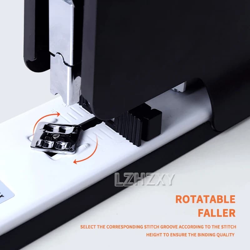 Cucitrice industriale Cucitrice resistente Manico lungo Facile da caricare Profondità carta di alimentazione regolabile 10-60 mm per ufficio scuola