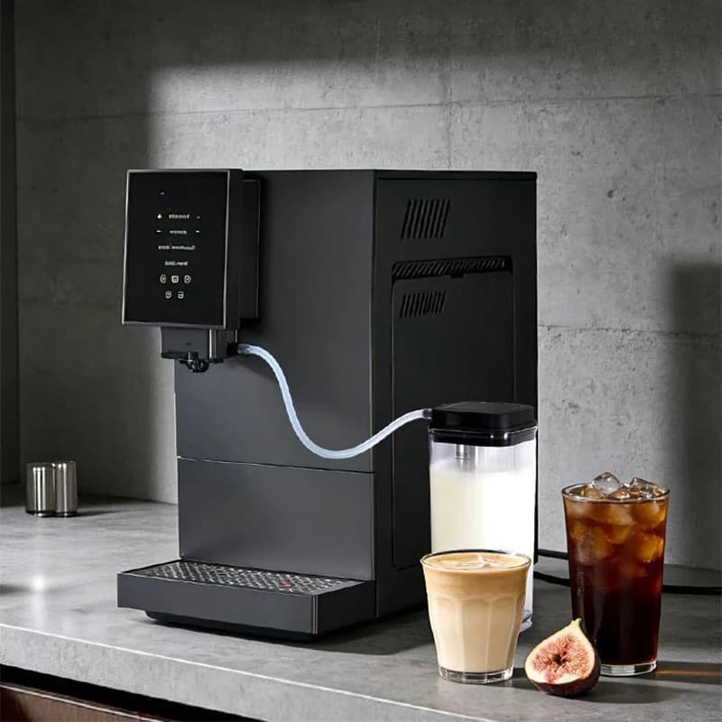 A21S Fully Automatic Touchscreen Coffee Machine with Milk Cartridge: Espresso Machine with Programmable Latte and Cappuccino Fun