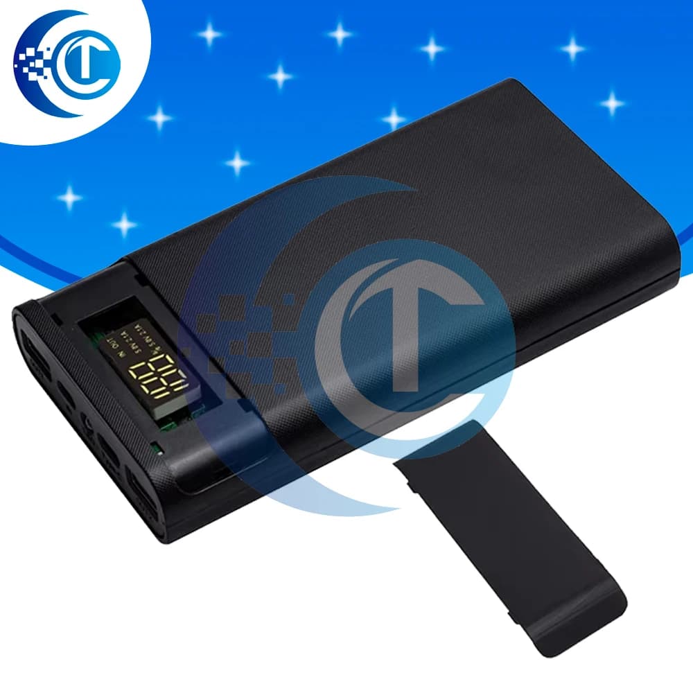 Scatola batteria portatile Power Bank 5V 6x18650: guscio fai-da-te con ricarica rapida Type-C e Micro USB – Per telefoni cellulari
