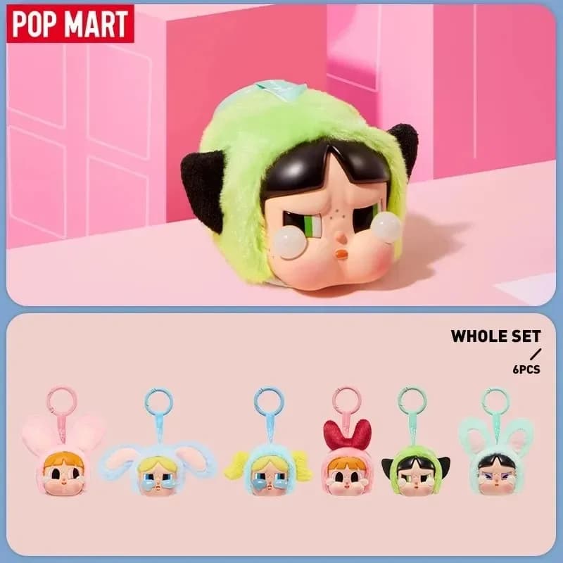 POP MART CRYBABY x Powerpuff Girls Series - Vinile viso peluche scatola cieca scatola misteriosa Guess Bag giocattoli bambola carino anime figura desktop