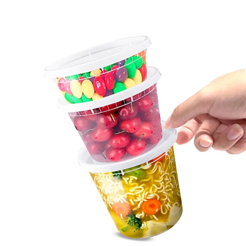 10Pcs Food Storage Box With Lid Clear Food Grade BPA-Free Freezer Microwave Safe Meal Prep Deli Takeaway Food Packing Container.