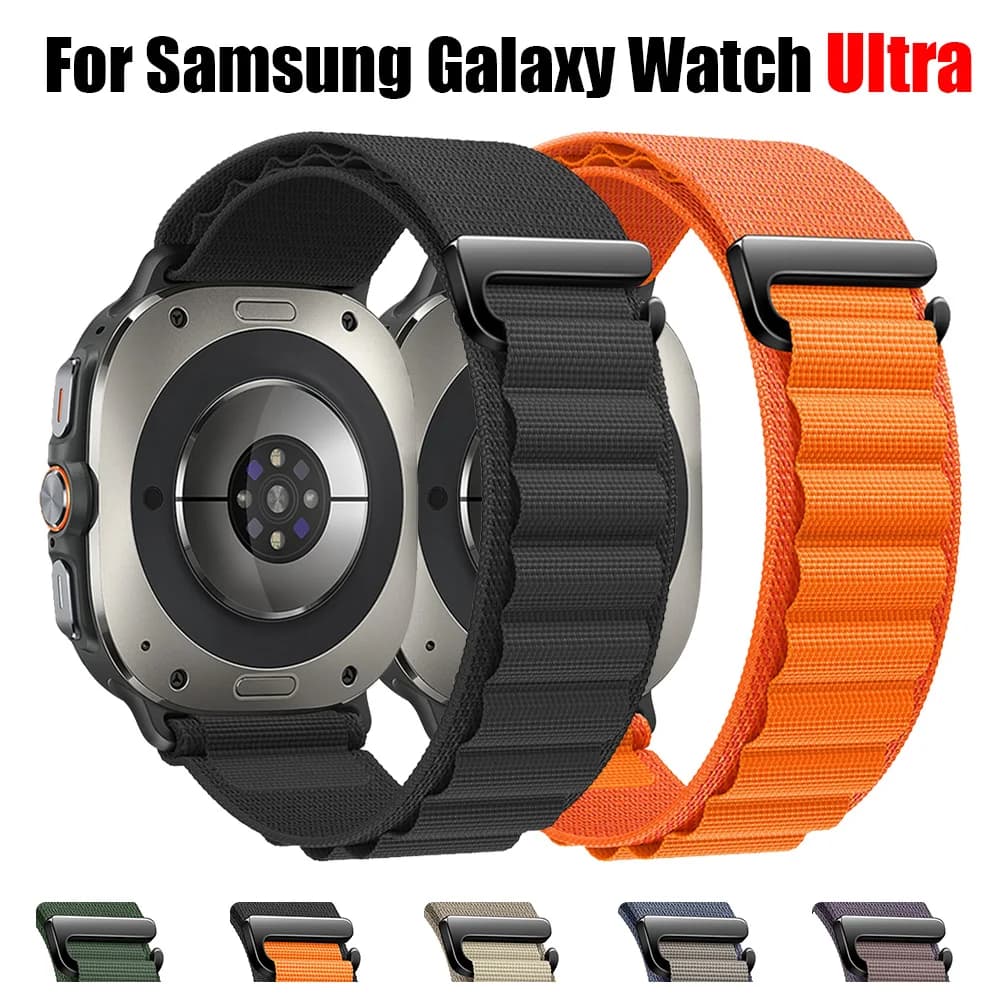 Nylon Loop Straps For Samsung Galaxy Watch Ultra 2025 47mm Smartwatch Replacement Watch Band For Galaxy Watch Ultra 47mm