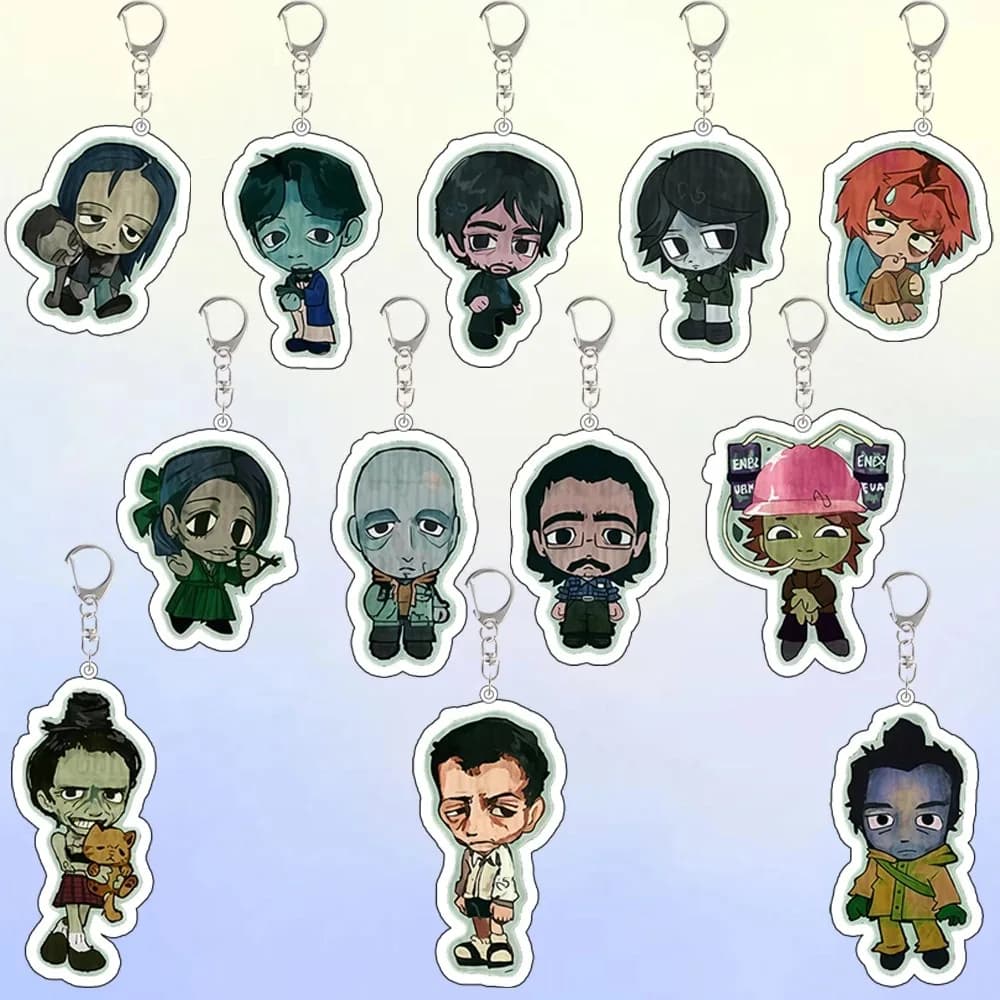 Portachiavi in acrilico personalizzato con personaggi dei cartoni animati, simpatici accessori per zaino, regalo per donna, gatta, pompiere, vedova - For Game Bargvy Sedvctive