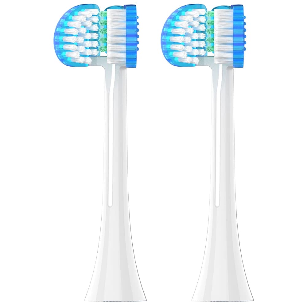 2 Count Three-sided Replacement Brush Heads, Professional Toothbrush Head Compatible with Philips Sonicare Electric Toothbrush