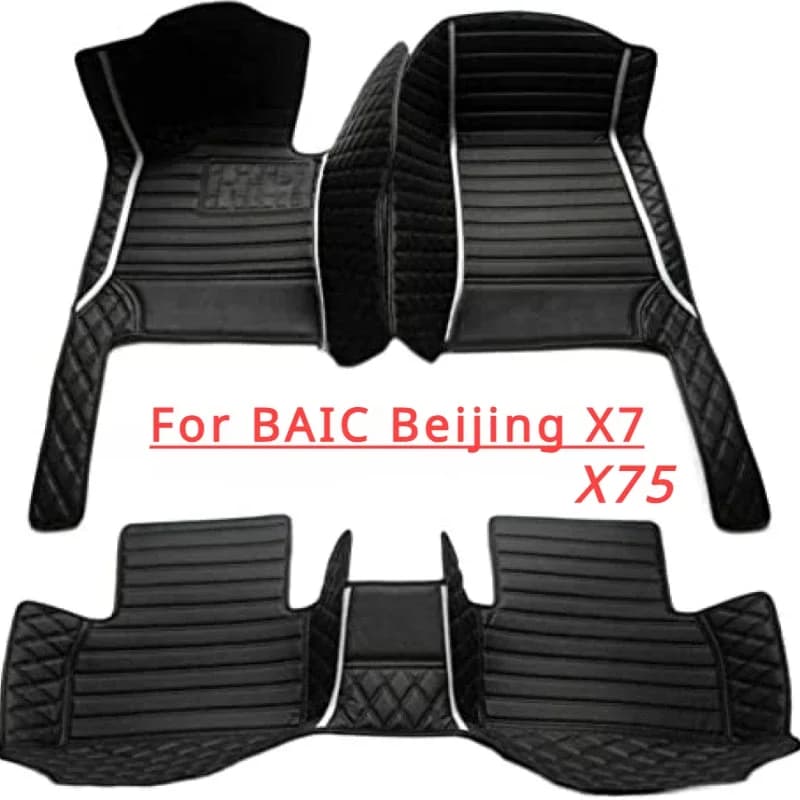 Personalized Car Mats for BAIC Beijing X7 X75 2020-2025 Anti-slip Leaf for Time Interior Accessories Carpets Foot Throat Mats