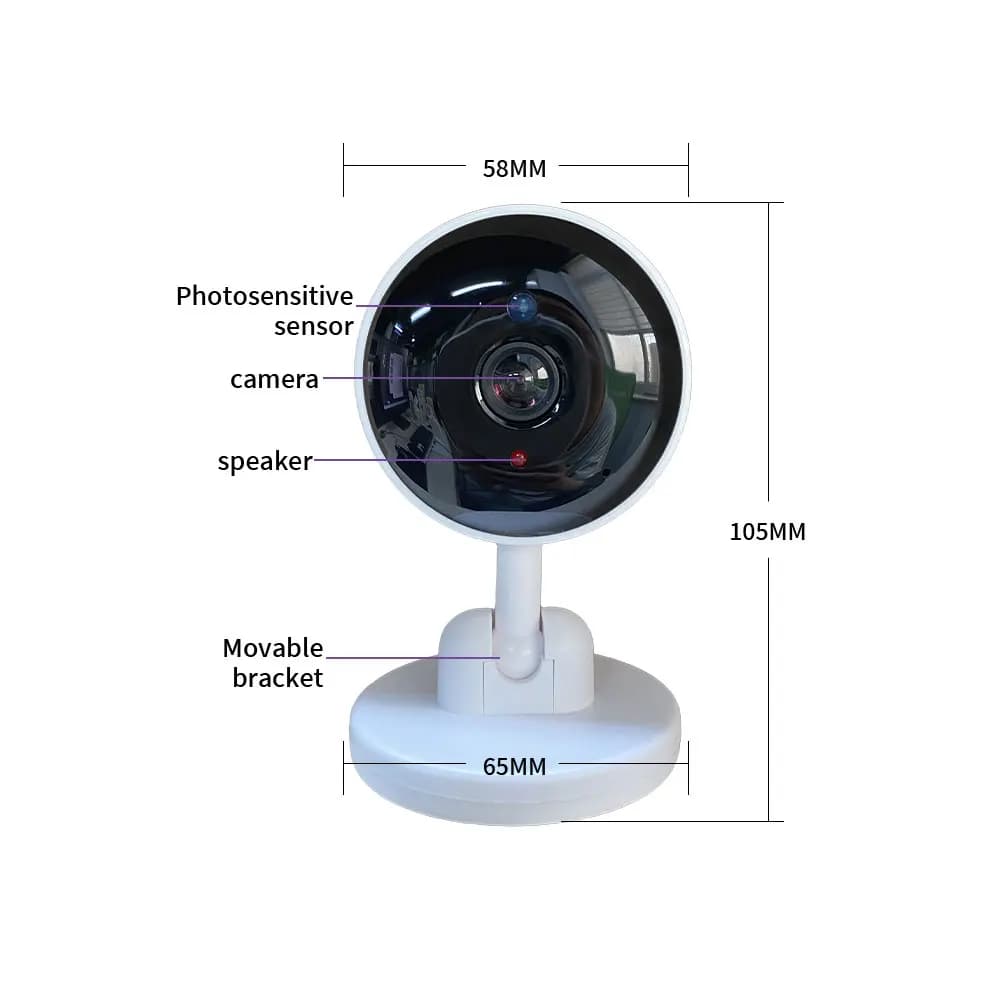 Mini Telecamera WiFi HD 1080P, Sicurezza Domestica Intelligente, Visione Notturna, Audio Bidirezionale, Archiviazione Cloud, Videocamera Portatile per Monitoraggio Bambini e Animali Domestici