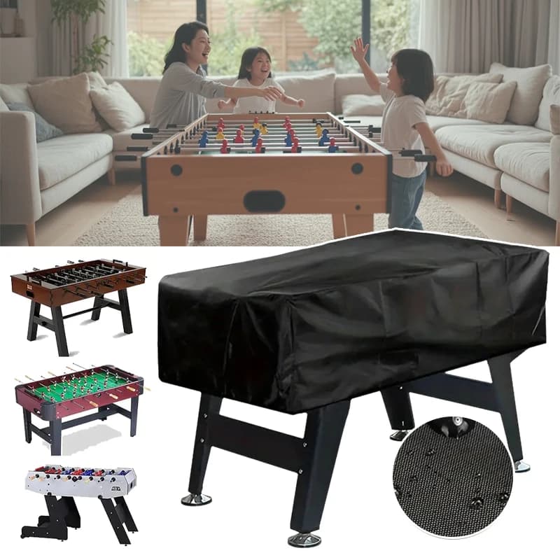 Copertura per tavolo da calcio antipolvere Tessuto pesante impermeabile 210D per tavoli da biliardo da terrazza all'aperto Scudo protettivo per tavolo da gioco