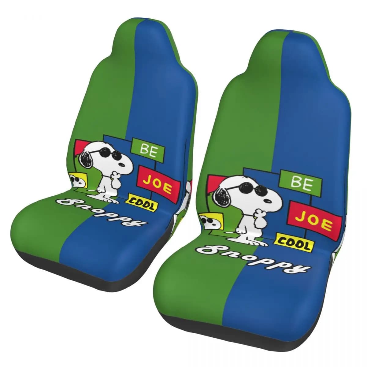Coprisedili Anteriori per Auto con Disegno di Snoopy, Adatti per Auto, Camion, Berlina e SUV, Coprisedili Flessibili per Sedili a Secchio