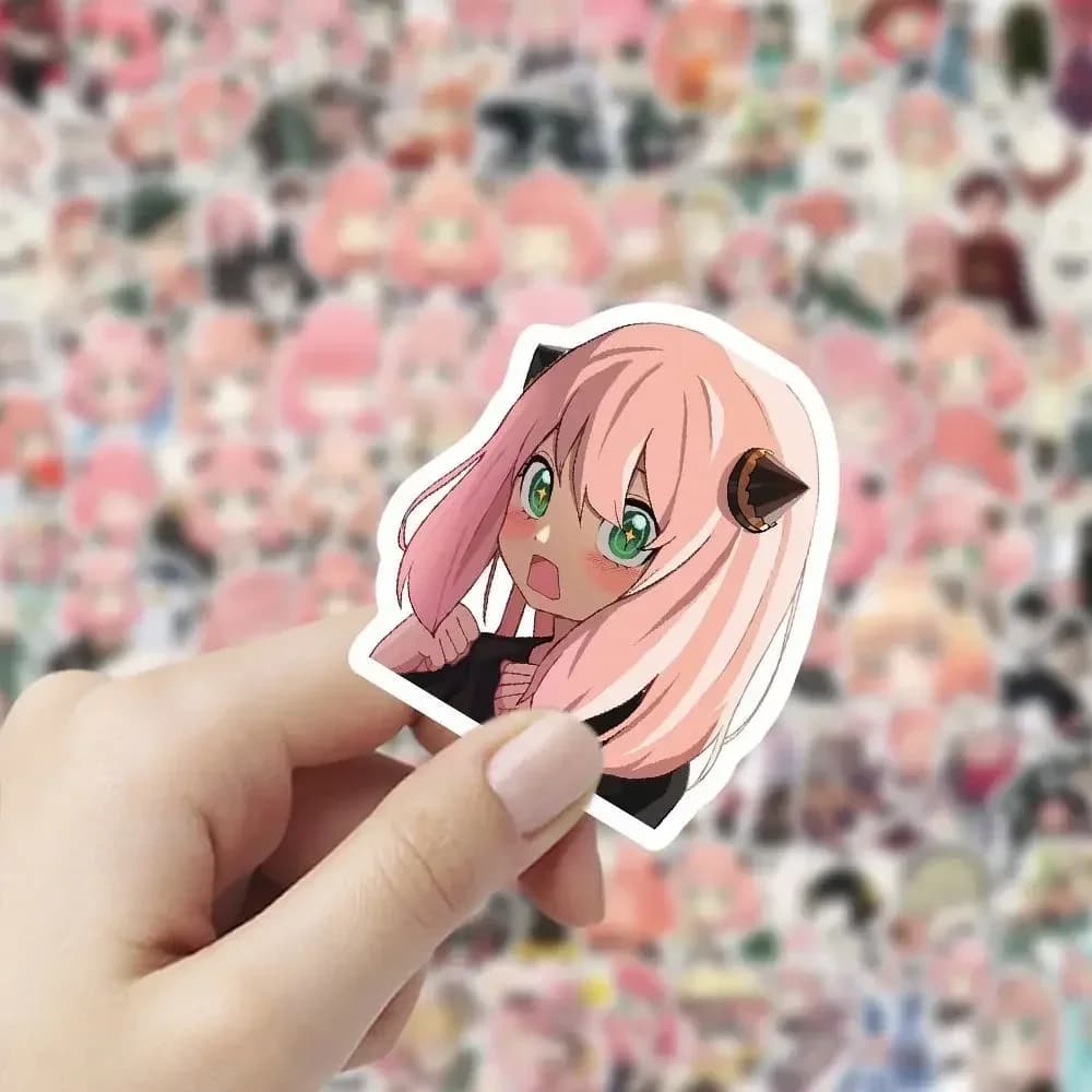 100 pieces of SPY×FAMILY stickers - Aniya cute anime character 2D decorative mobile phone notebook stickers Gift 2026