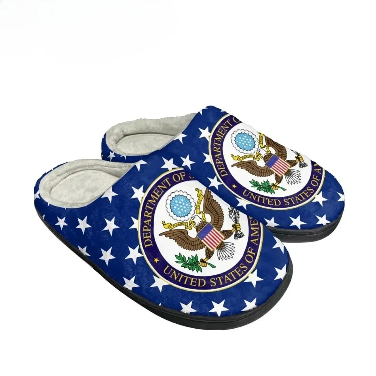 Pantofole Invernali 2025 con Stampa Bandiera Americana, Unisex, Antiscivolo, Morbide e Calde per Interni, Calzature da Casa per Donne