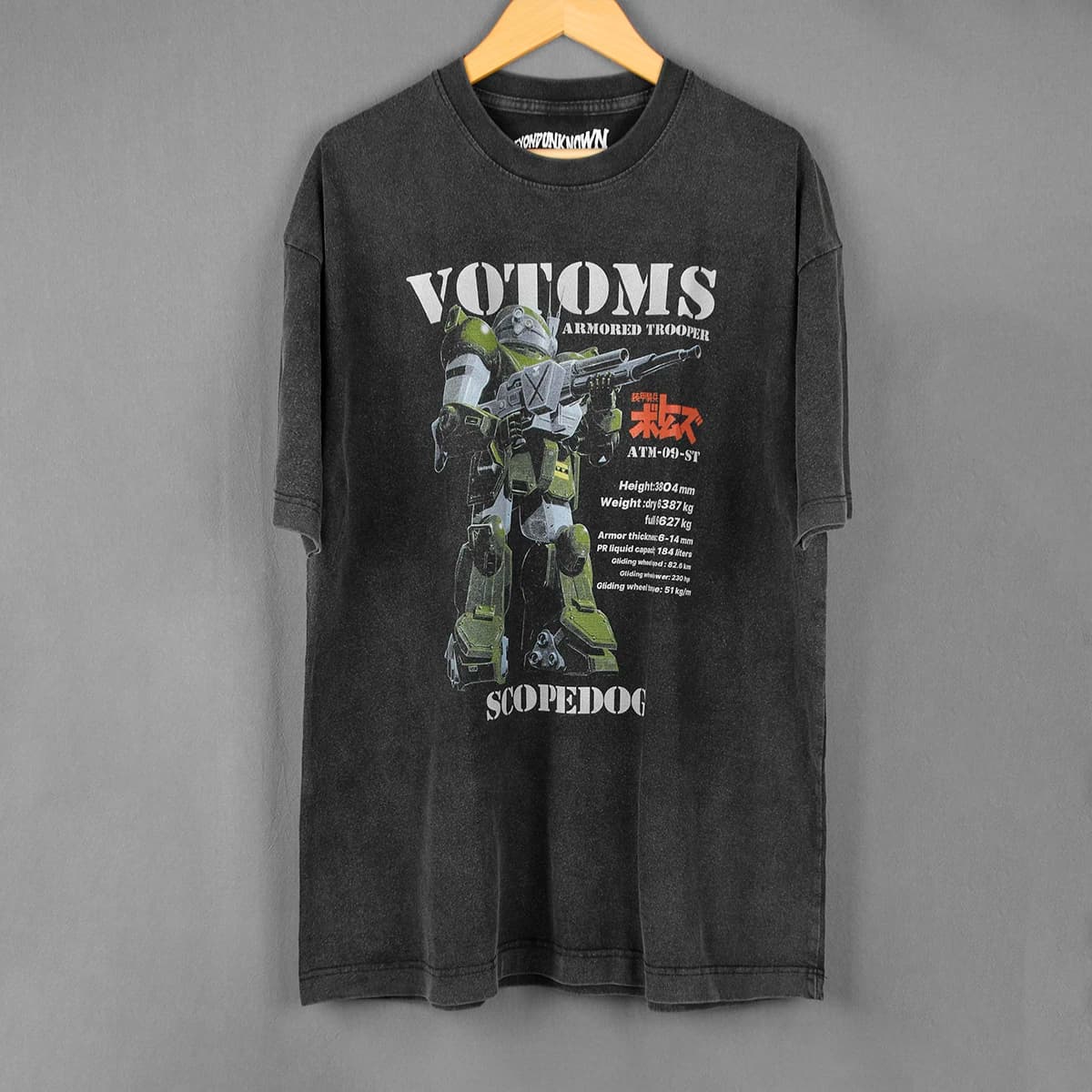 Armored Trooper Votoms T-Shirt Scopedog Anime Aura Battler Dunbine Cotoon Top Men's Short Sleeves Printed Graphic Men's Shirt