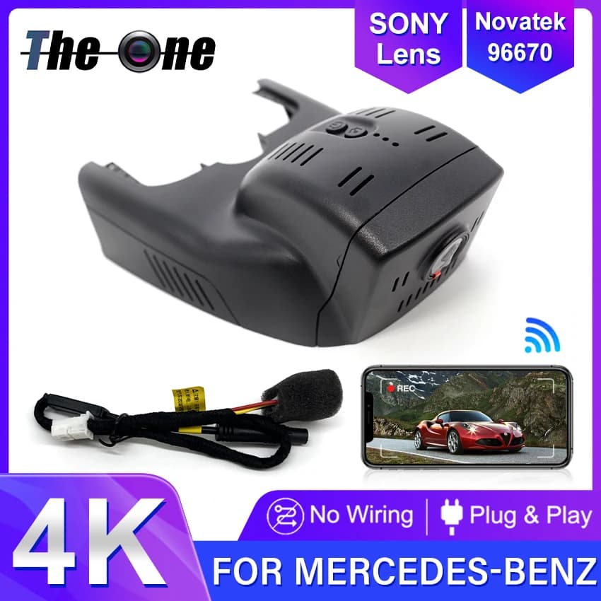 Plug and play Car DVR 4K Dash Cam Camera For Mercedes-Benz Class A200 A250 A180 W176 For MB GLA CLA180 W117 gla250 X156