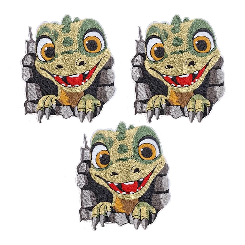 3PCS Piccolo Tyrannosaurus Rex Patch ricamata Natura Ispirante Ferro sul distintivo per abbigliamento Giacca Trucker Cappello Borsa Regalo fai da te