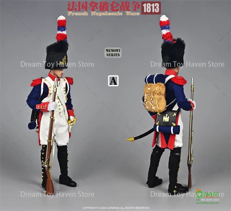 QORANGE QOM-1055 Accessorio Equipaggiamento da Combattimento per Soldati Serie Memoria Scala 1/6, Guerre Napoleoniche Francesi, Compatibile con Action Figure da 12 Pollici