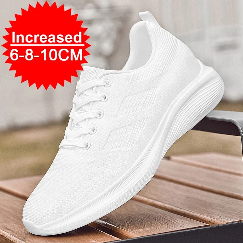 Men's Casual Shoes Breathable with Rialzo Invisibile 8/10cm, Anti-slip and Soft for Walking, Suitable for All