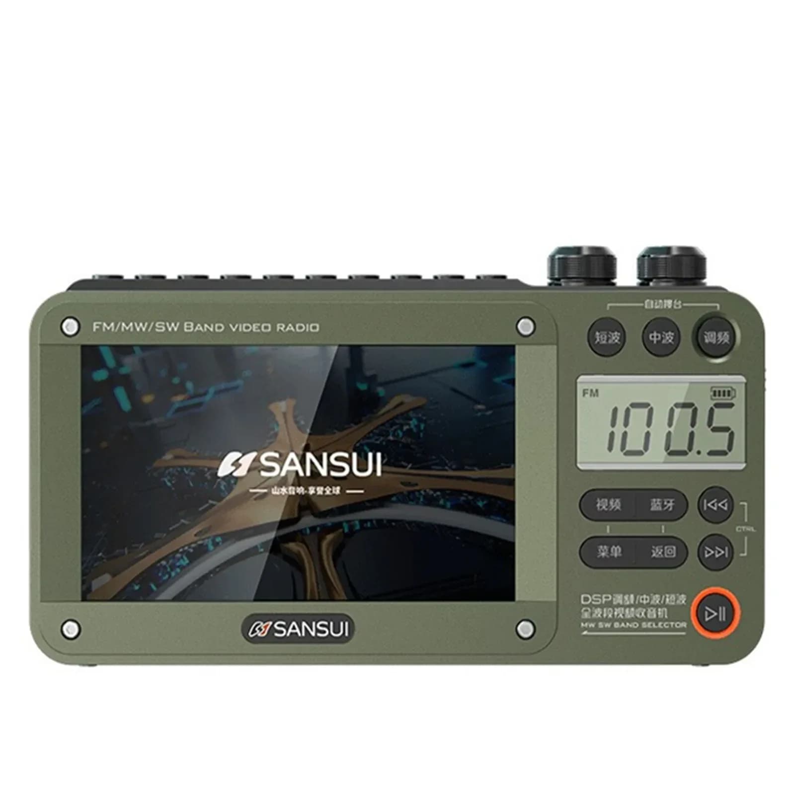 Macchina video HD portatile da 4,3 pollici AM FM SW Radio Altoparlante Bluetooth Scheda TF Chiavetta USB Lettore MP3 Jack per cuffie Canzone audio