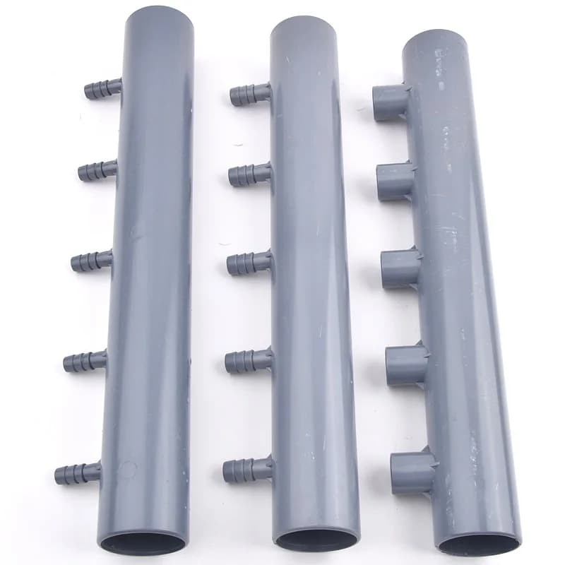 Tubo in PVC Divisore a cinque teste Acquario Serbatoio di pesce Pompa di ossigeno Splitter Pagoda Tubo deviatore Raccordi per tubi dell'acqua per irrigazione da giardino