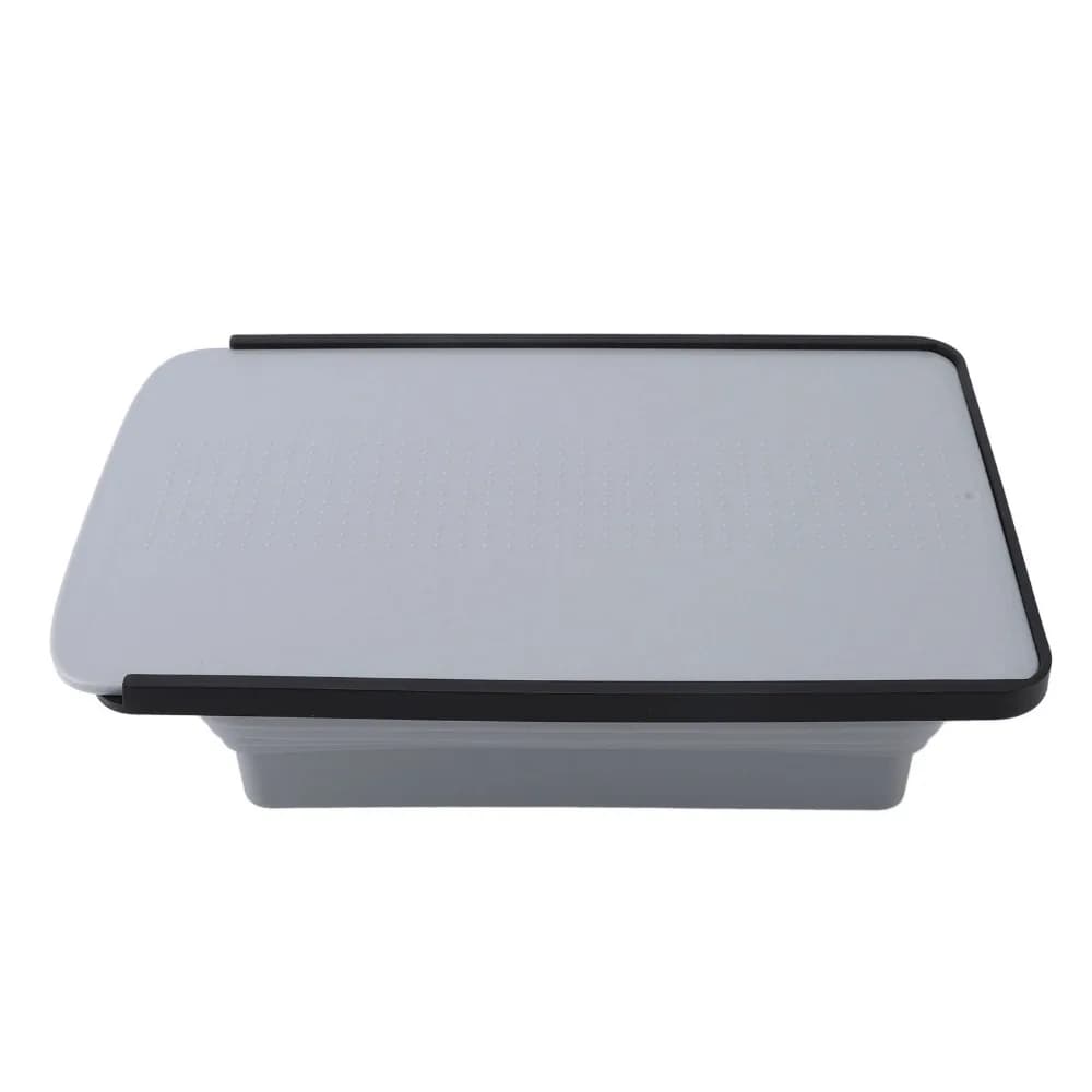 Colino 2 in 1 con Tagliere Pieghevole in Silicone, Vasca Multifunzione Antiscivolo per Lavaggio Piatti, Picnic/BBQ