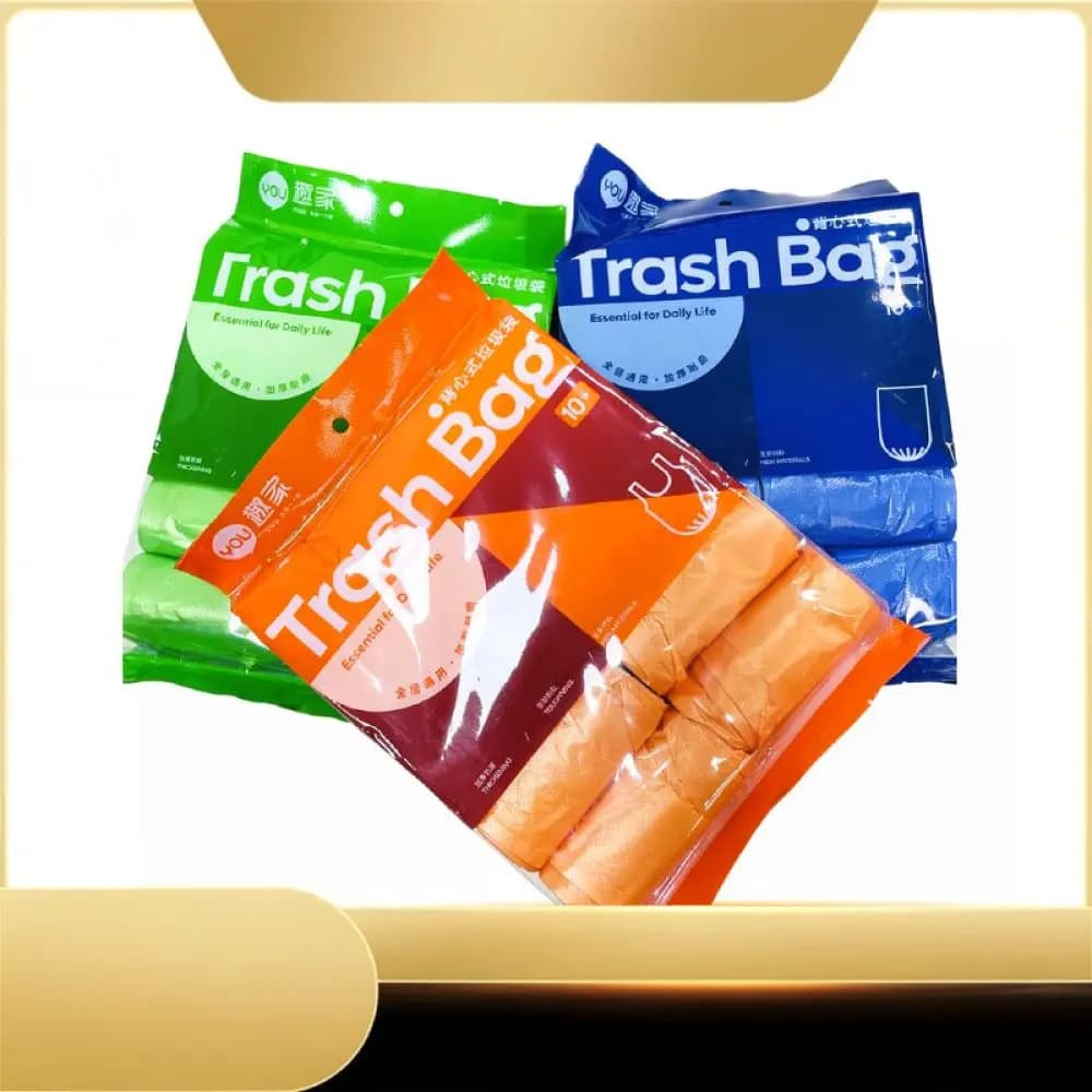 Durable Waste Disposal Bags For JieMeiSen Thickened Vest Style Handles Portable Household Kitchen Trash Liners