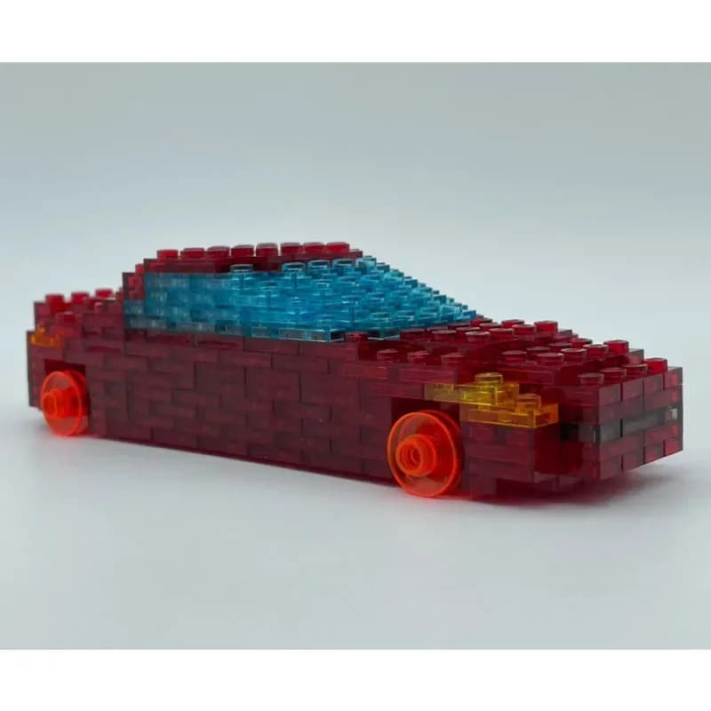 Blocco da costruzione MOC- 162882 Modello di giunzione per auto trasparente ispirato 447 pezzi Ragazzi Puzzle fai da te Educazione Compleanno Regalo giocattolo di Natale