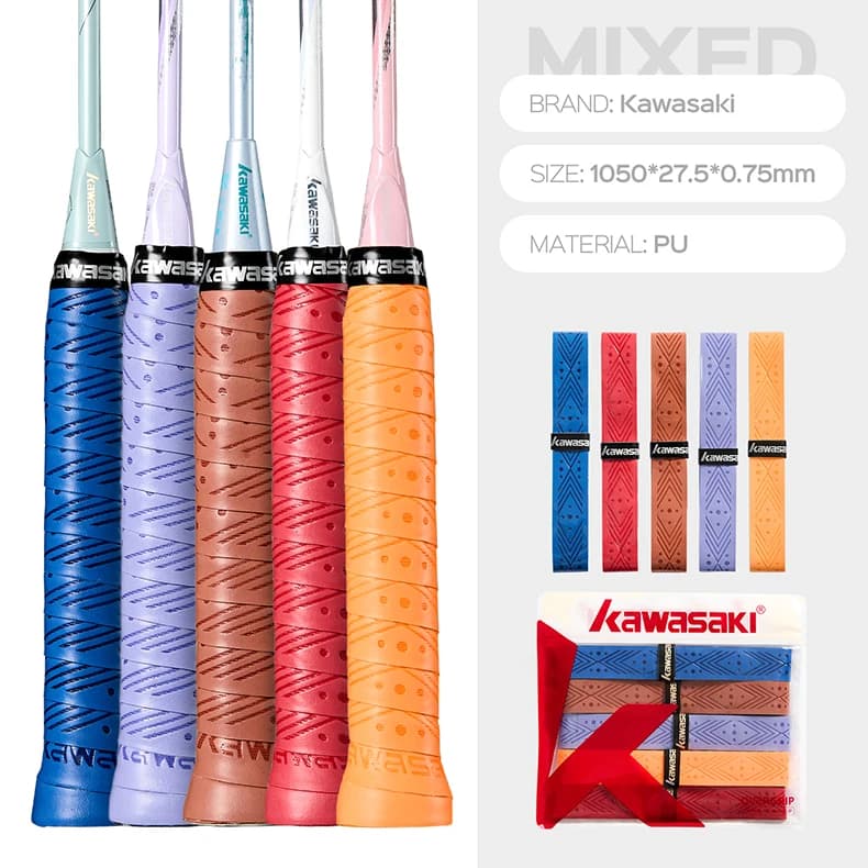 Kawasaki X5II Overgrip 5 Pz/borsa Professionale Addensato Antiscivolo grip raqueta tenis Badminton Accessori Da Tennis