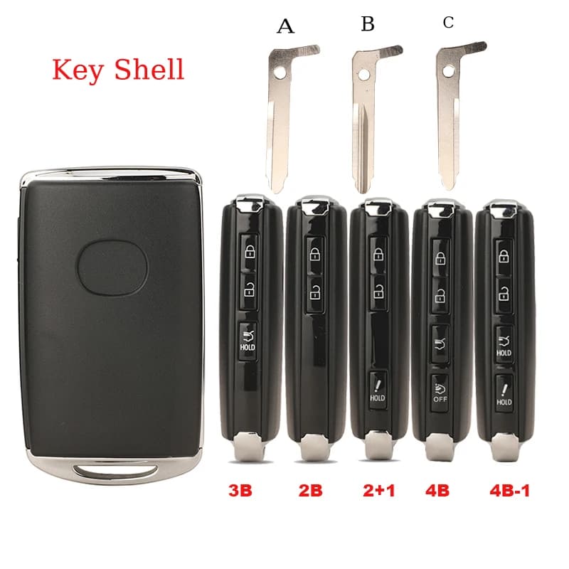 jingyuqin Remote Car Key Shell Case Smart Blade Fob Case Cover For Mazda 3 Alexa CX4 CX5 CX8 2019 2020 Smart Key
