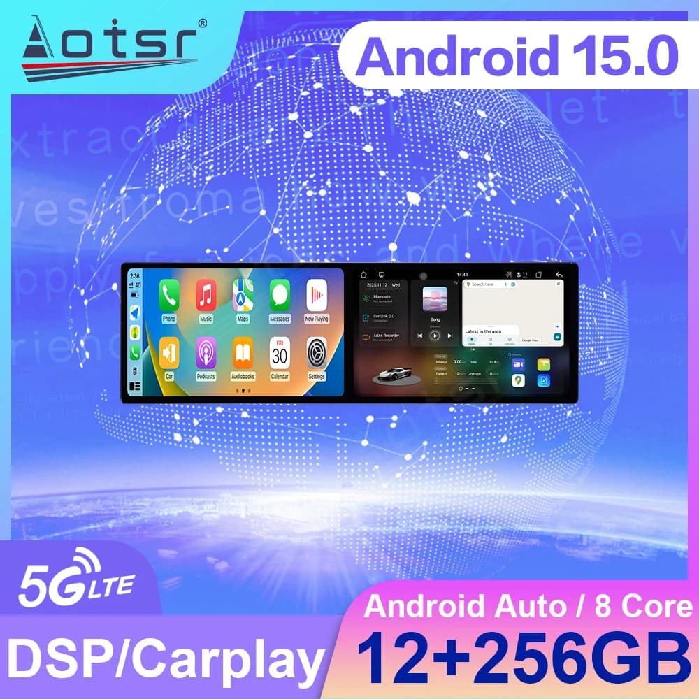 Dual 10.1 Inch High-Res Car Radio With Carplay GPS Navigation For Lexus NX 2013-2016 Smart Dual-Screen Upgrade Accessory Android