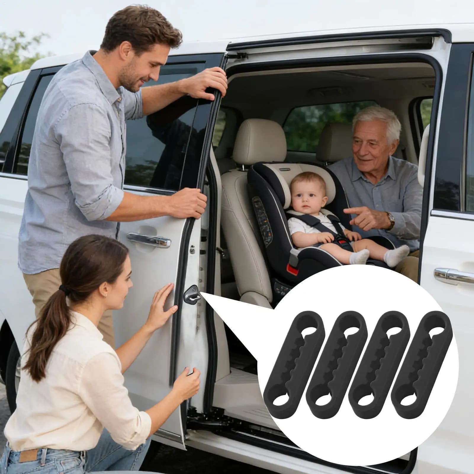 4pcs Universal Car Door Lock Damper Buffer Sillcone Deadener Seal Shock Absorber Noise Insulation for Car Accessories