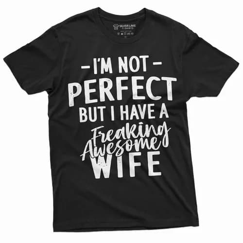 Men's Funny I have Awesome Wife T-shirt Valentine's Day Birthday Gift Tee Shirt