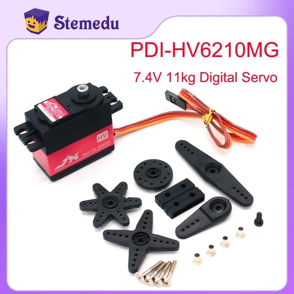 JX Servo PDI-HV6210MG 11 kg Couple high 7.4 V 120 degrees Metal Gear Servos digital standard Motor for car model RC Crawler Drone