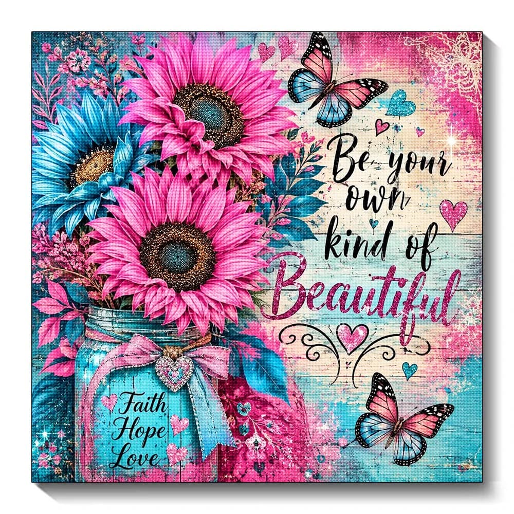 5D DIY Diamond Art Painting Sunflowers Rhinestone Full Square Round Drill Mosaic Embroidery Kits Retro Home Wall Decor Art