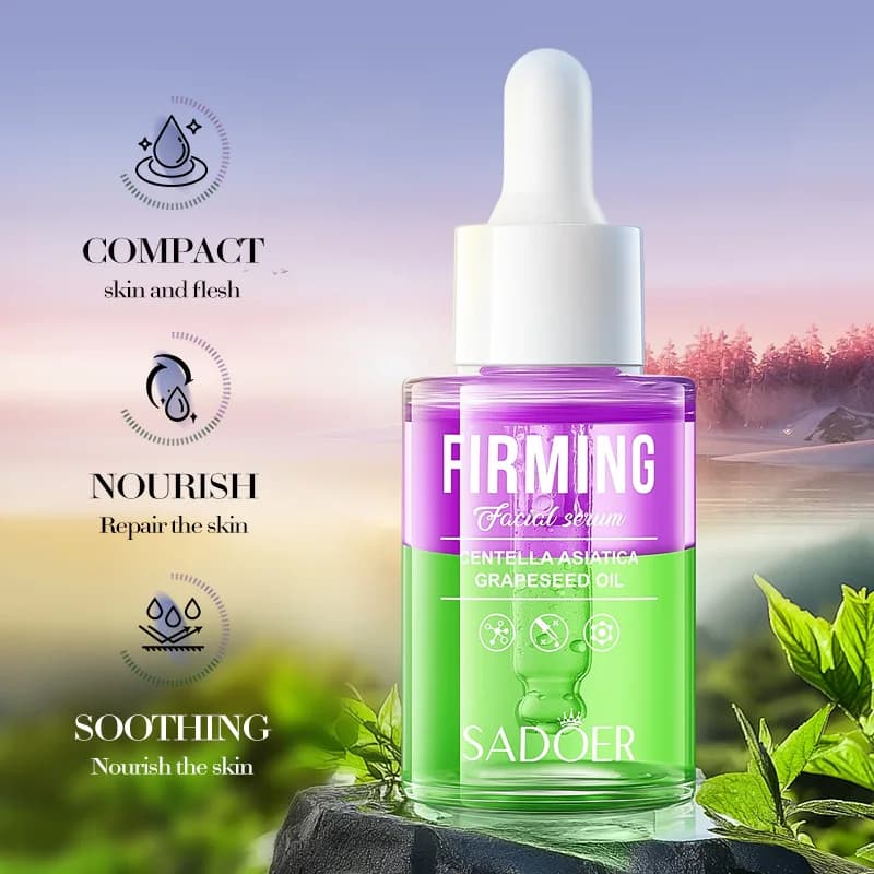 SADOER Serum Hydrating and Illuminating Face with Asian Centella, Vitamin C and Hyaluronic Acid - Anti-wrinkle Essence for Skin Care