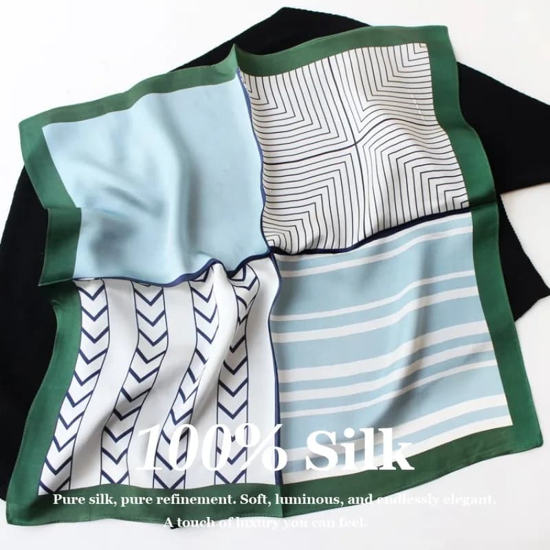 New Gelso Silk Scarf 100% from 53 cm for Women, Luxury, Square, Soft, Travel, Scarves and Vintage Design Scarves, for Hostess, Hijab