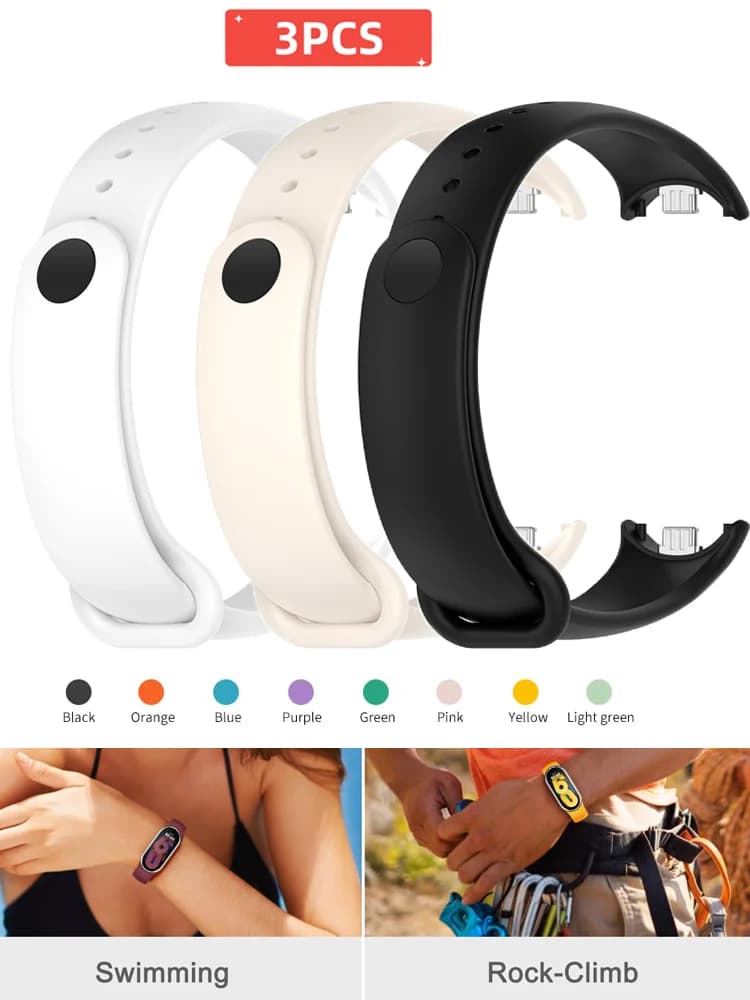 3 pezzi cinturino in silicone per Xiaomi Mi Band 10 9 8 cinturino NFC braccialetto sportivo pulseira Correas Xiaomi Smart Band 10 9 8 accessori