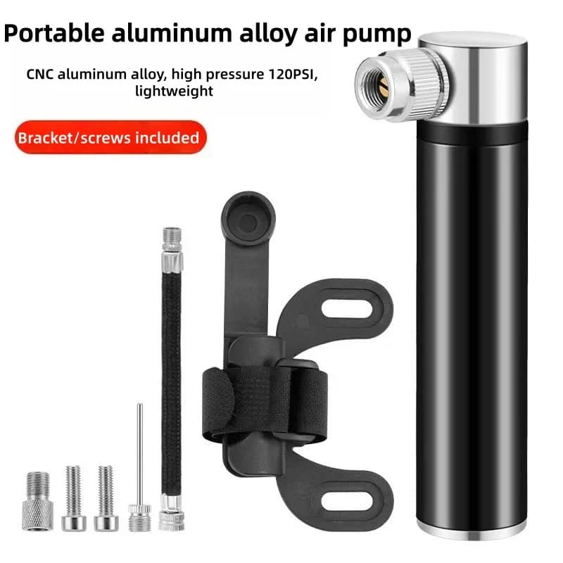 Mini pompa d'aria manuale ad alta pressione portatile per giochi con palline per mountain bike - Gonfiatore portatile per attrezzature sportive