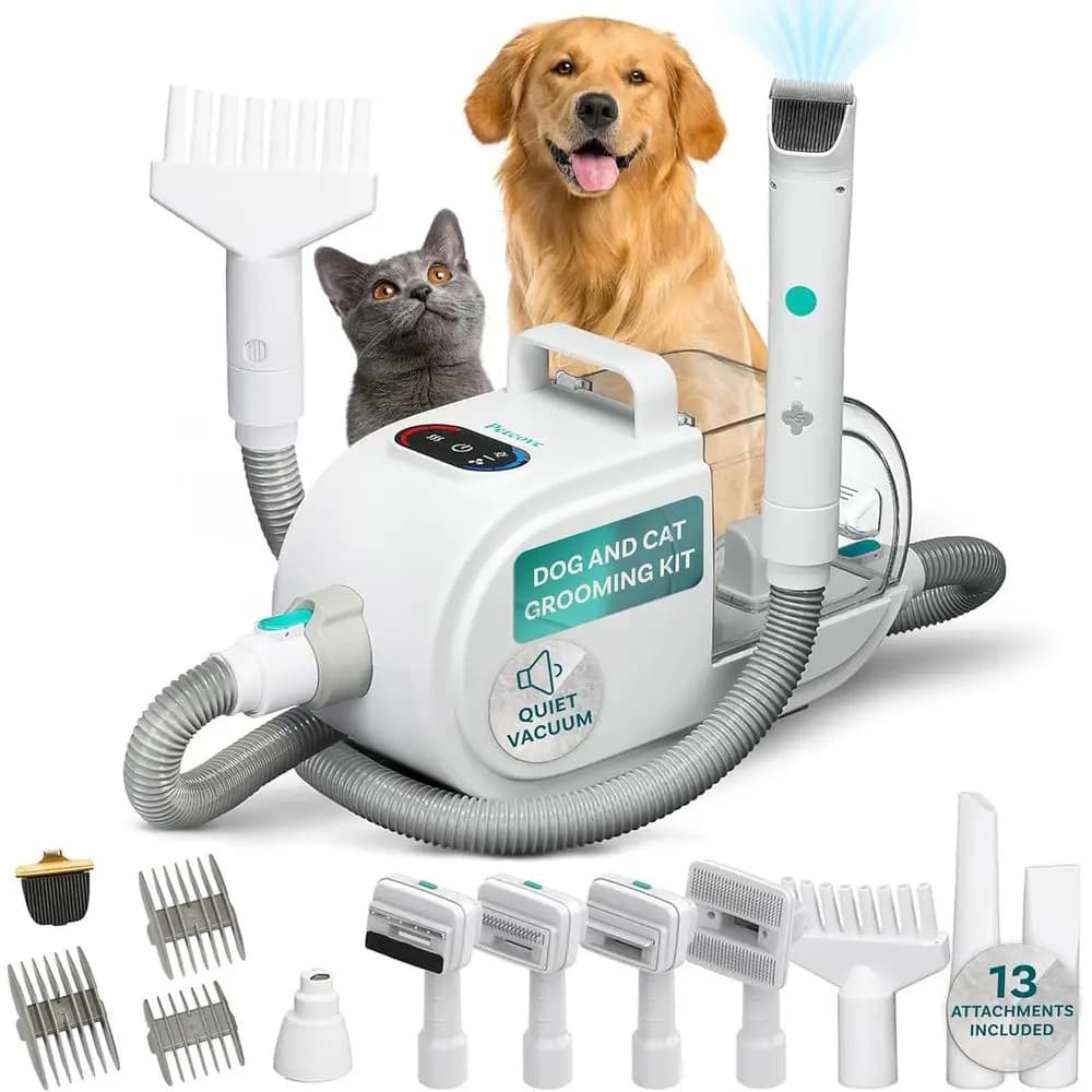Accessori Essenziali per la Toelettatura degli Animali: Tosatrice, Lima per Unghie, Asciugatore, Aspiratore, Impostazioni di Calore, Aspirapeli, Filtro HEPA