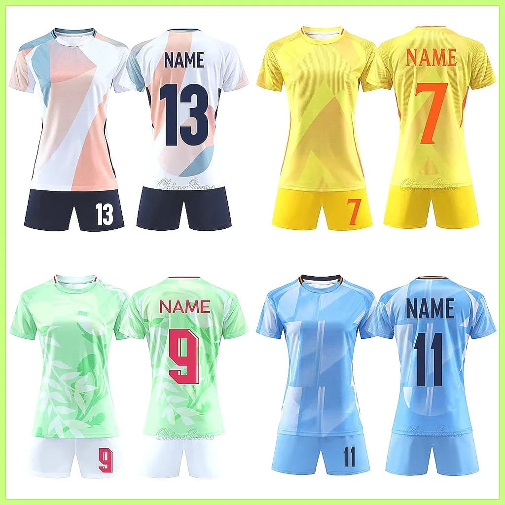 Maglie da calcio personalizzate all'ingrosso per donna e bambino, divise da calcetto, tute da allenamento, abbigliamento sportivo, uniformi - Francia, Spagna, Argentina, Inghilterra, Brasile, Marocco, Belgio, Germania, Colombia, Senegal