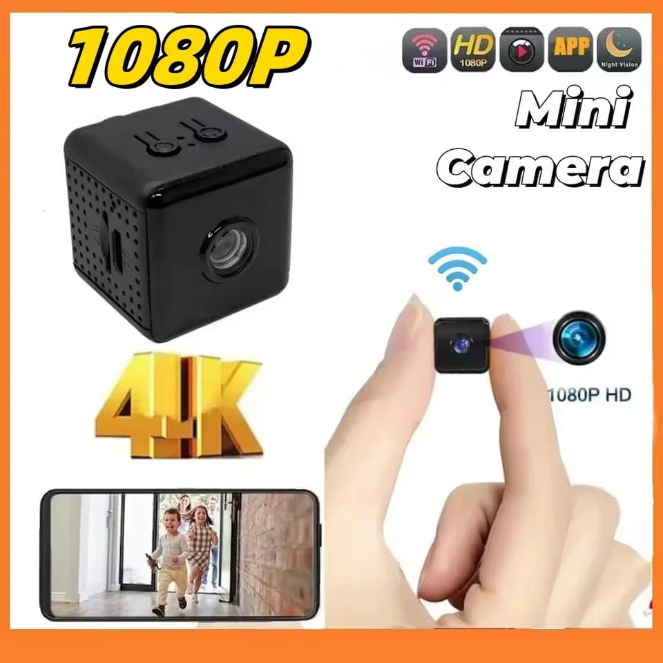 Mini telecamera 1080p Telecamera Wifi wireless domestica Telecamera esterna aggiornata per animali domestici Rilevazione movimento Sicurezza Piccola telecamera per visione notturna