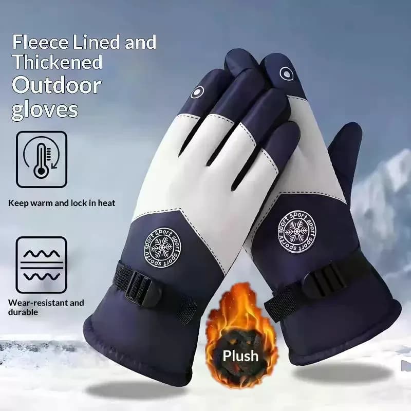 Guanti da sci da snowboard unisex invernali Guanti da neve caldi in pile da ciclismo impermeabili antiscivolo